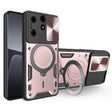 For Tecno Spark 10 Pro 4G CD Texture Sliding Camshield Magnetic Holder Phone Case(Pink) - Tecno Cases by PMC TechLife | Online Shopping South Africa | PMC TechLife | Buy Now Pay Later Mobicred
