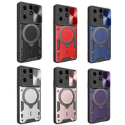 For Tecno Spark 10 Pro 4G CD Texture Sliding Camshield Magnetic Holder Phone Case(Red)