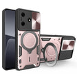 For Tecno Spark 10 / Spark 10C CD Texture Sliding Camshield Magnetic Holder Phone Case(Pink) - Tecno Cases by PMC TechLife | Online Shopping South Africa | PMC TechLife | Buy Now Pay Later Mobicred