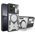 For Tecno Spark Go 2024/Spark 20 CD Texture Sliding Camshield Magnetic Holder Phone Case(Silver) - Tecno Cases by PMC TechLife | Online Shopping South Africa | PMC TechLife | Buy Now Pay Later Mobicred