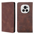 For Honor Magic6 Pro Skin Feel Magnetic Leather Phone Case(Dark Brown) - Honor Cases by PMC Jewellery | Online Shopping South Africa | PMC Jewellery | Buy Now Pay Later Mobicred