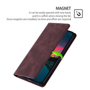 For Honor Magic6 Pro Skin Feel Magnetic Leather Phone Case(Dark Brown)