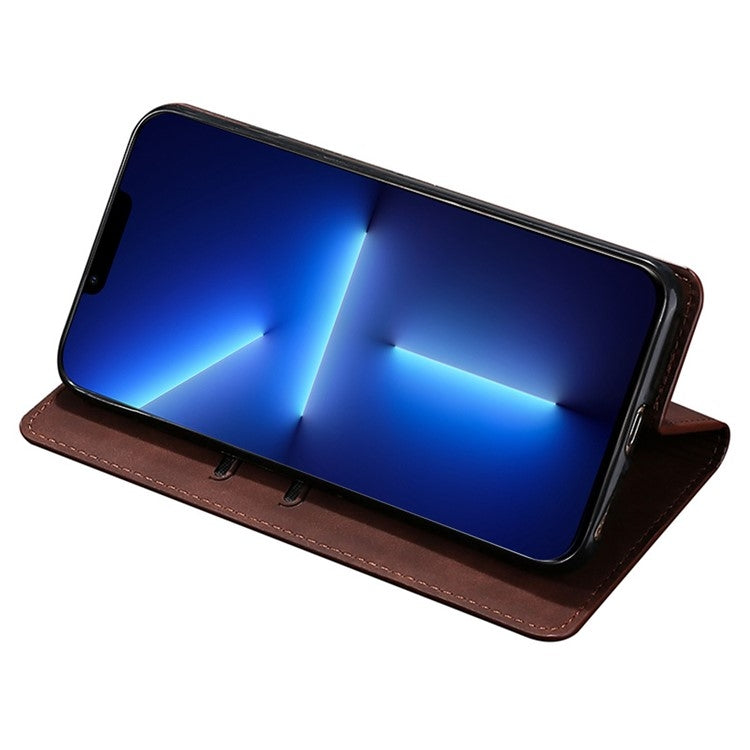 For Honor Magic6 Pro Skin Feel Magnetic Leather Phone Case(Dark Brown)