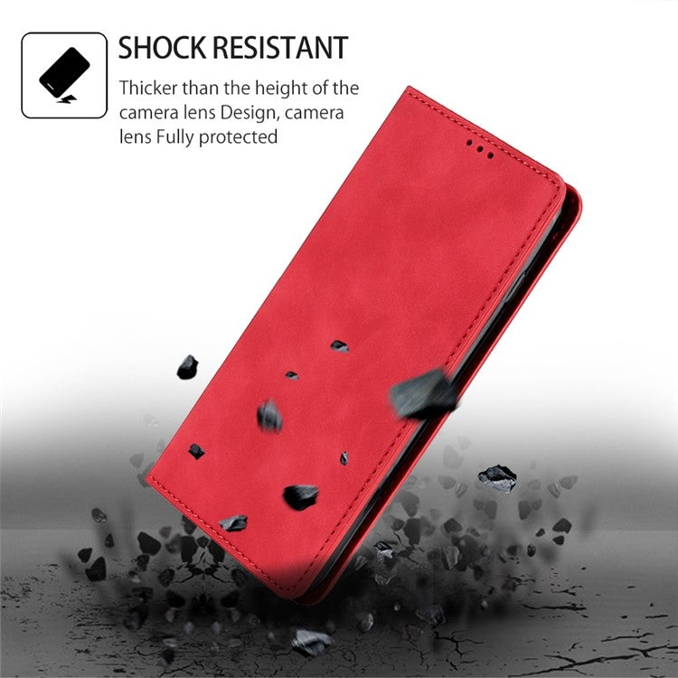 For Honor Magic6 Pro Skin Feel Magnetic Leather Phone Case(Red)