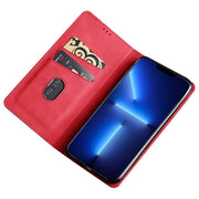 For Honor Magic6 Pro Skin Feel Magnetic Leather Phone Case(Red)