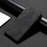 For Honor Magic6 Pro Skin Feel Magnetic Leather Phone Case(Black)