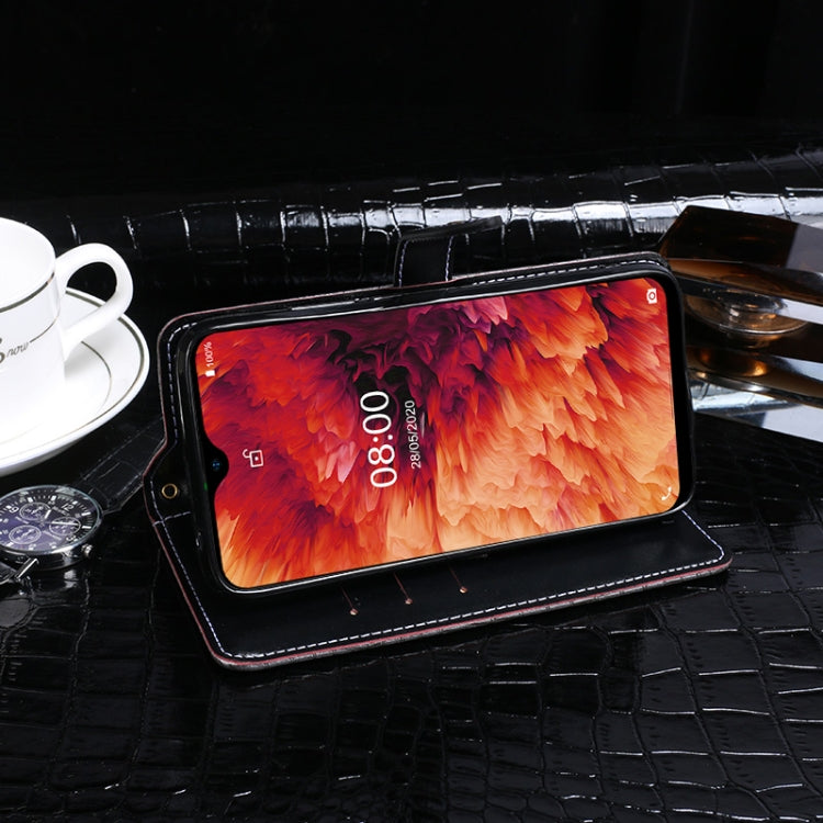 For Ulefone Note 8P idewei Crocodile Texture Horizontal Flip Leather Case with Holder & Card Slots & Wallet(Dark Blue)