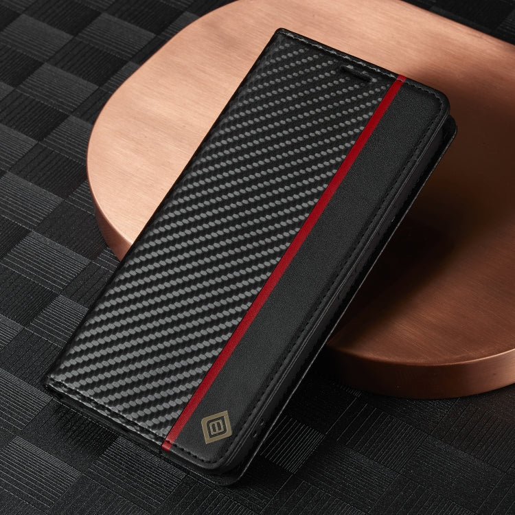 For Google Pixel 9 LC.IMEEKE Carbon Fiber Leather Phone Case(Vertical Black)