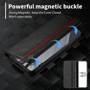 For Google Pixel 9 LC.IMEEKE Carbon Fiber Leather Phone Case(Vertical Black)