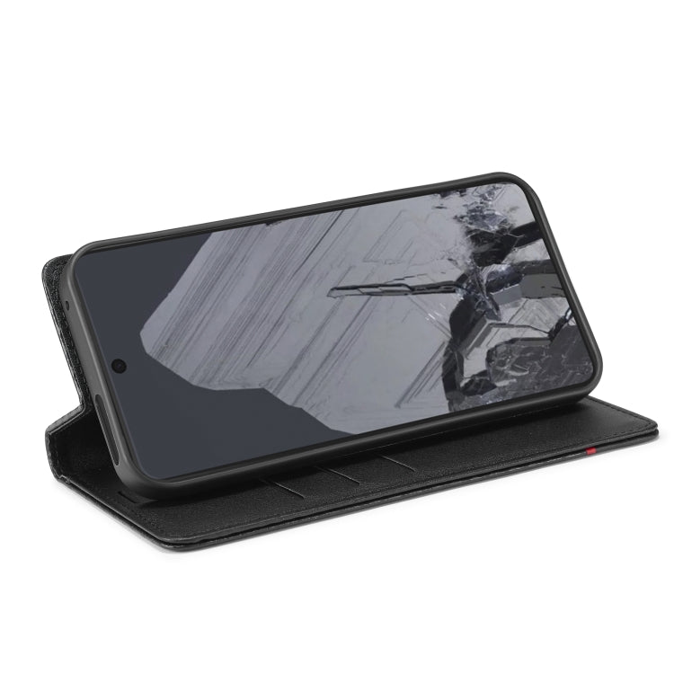 For Google Pixel 9 LC.IMEEKE Carbon Fiber Leather Phone Case(Horizontal Black)