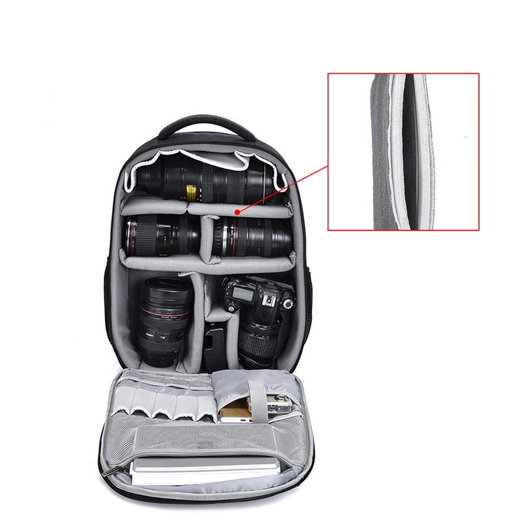 CADeN W9 Travel Lens Pouch Bag Drone Camera Backpack Bag(Black)