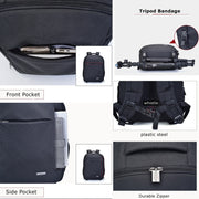 CADeN W9 Travel Lens Pouch Bag Drone Camera Backpack Bag(Black)
