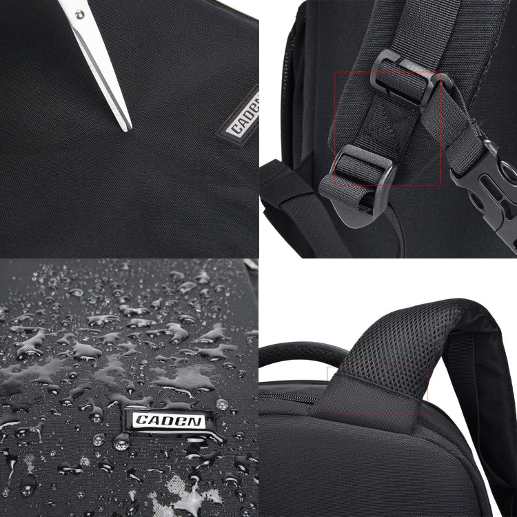 CADeN W9 Travel Lens Pouch Bag Drone Camera Backpack Bag(Black)