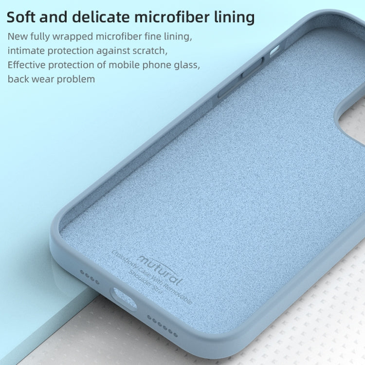For iPhone 15 Pro Max Mutural Yuemu Series Liquid Silicone Phone Case(Light Blue)