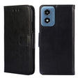 For Motorola Moto G Play 4G 2024 Crystal Texture Leather Phone Case(Black) - Motorola Cases by PMC Jewellery | Online Shopping South Africa | PMC Jewellery | Buy Now Pay Later Mobicred