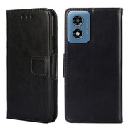 For Motorola Moto G Play 4G 2024 Crystal Texture Leather Phone Case(Black)