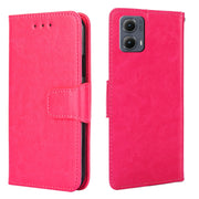 For Motorola Edge 5G 2024 Crystal Texture Leather Phone Case(Rose Red)