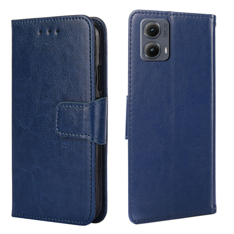 For Motorola Edge 5G 2024 Crystal Texture Leather Phone Case(Royal Blue)