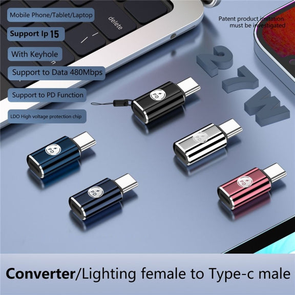 PD27W USB-C / Type-C to 8 Pin Adapter(Gray)