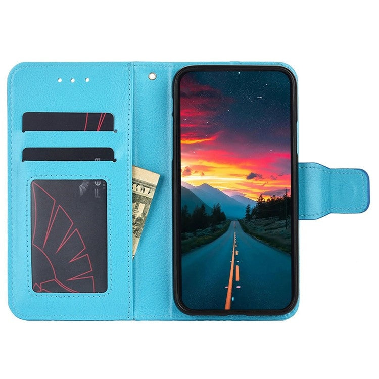 For Honor Magic6 Pro Crystal Texture Leather Phone Case(Sky Blue)