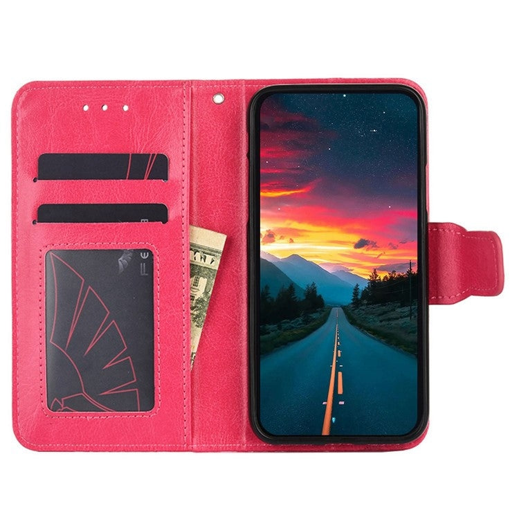 For Honor Magic6 Pro Crystal Texture Leather Phone Case(Rose Red)