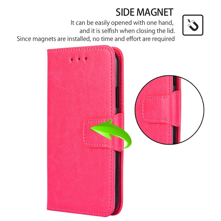For Honor Magic6 Pro Crystal Texture Leather Phone Case(Rose Red)