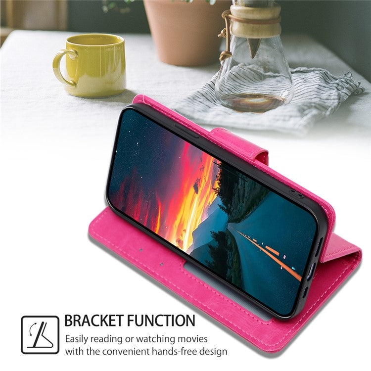 For Honor Magic6 Pro Crystal Texture Leather Phone Case(Rose Red)