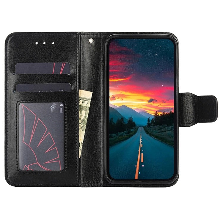 For Honor Magic6 Pro Crystal Texture Leather Phone Case(Black)
