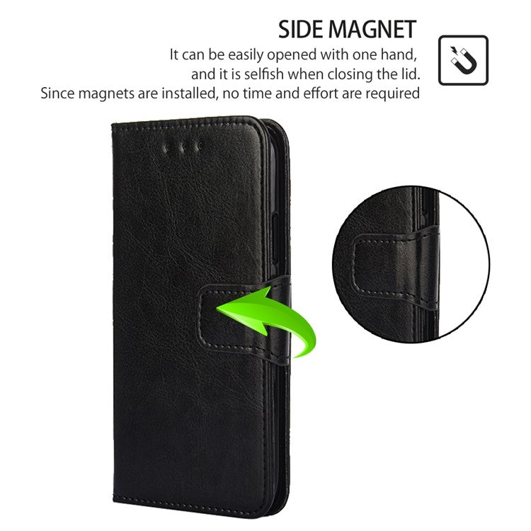 For Honor Magic6 Pro Crystal Texture Leather Phone Case(Black)
