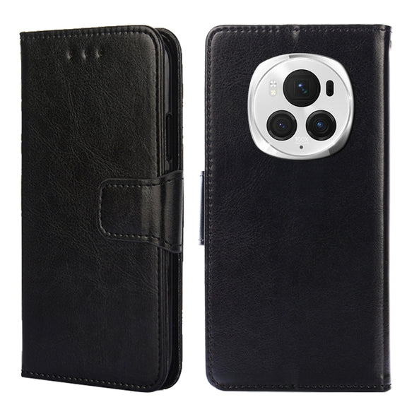 For Honor Magic6 Pro Crystal Texture Leather Phone Case(Black)