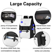 Cwatcun D79 Camera Backpack Multi-Functional Camera  Dual Shoulders Bag, Size:43.5 x 30.5 x 18cm Large(Black White)
