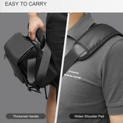 Cwatcun D85 Camera Bag Side Quick Access Camera Messenger Case Water-resistant Bag, Size:32 x 14 x 24cm Medium(Black)