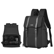 Cwatcun D86 Camera Backpack DSLR Mirrorless Camera Water-resistant Bag, Size:28 x 15 x41cm Small(Black)