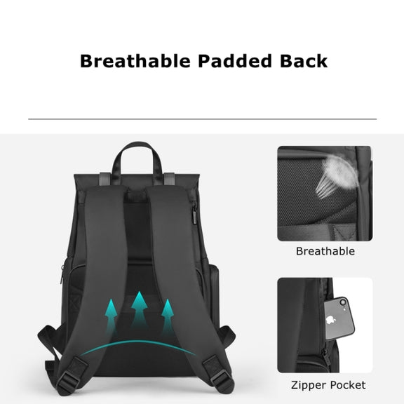 Cwatcun D86 Camera Backpack DSLR Mirrorless Camera Water-resistant Bag, Size:28 x 15 x41cm Small(Black)