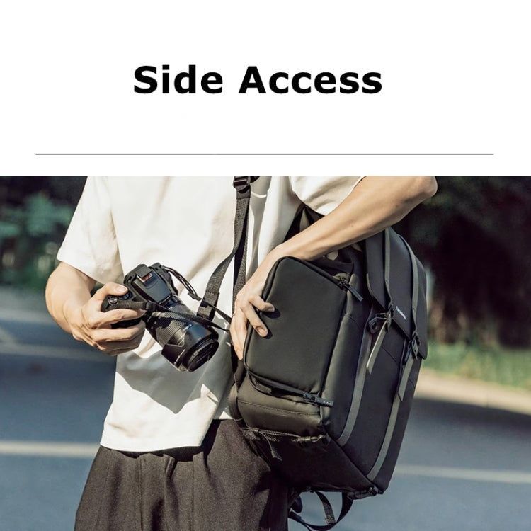 Cwatcun D86 Camera Backpack DSLR Mirrorless Camera Water-resistant Bag, Size:28 x 15 x41cm Small(Black)