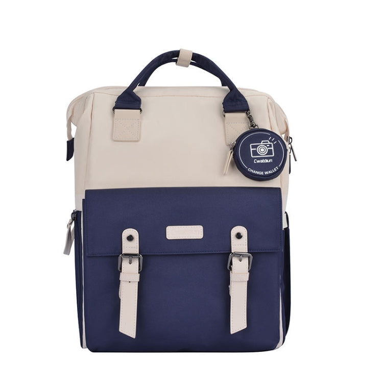 Cwatcun D87 Color Matching Camera Backpack Large Capacity Photography Bag, Size:38 x 31 x 20cm Small(Blue)
