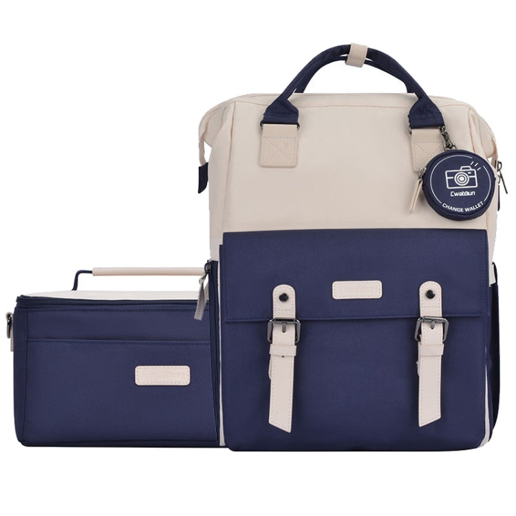 Cwatcun D87 Color Matching Camera Backpack Large Capacity Photography Bag, Size:40.5 x 35 x 20cm Large(Blue)