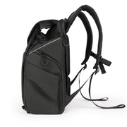 Cwatcun D89 Camera Backpack Water-resistant Leather Film 15.6 Laptop Sleeve Bag, Size:43.5 x 33 x 22.5cm(Black)