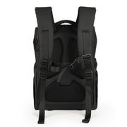 Cwatcun D89 Camera Backpack Water-resistant Leather Film 15.6 Laptop Sleeve Bag, Size:43.5 x 33 x 22.5cm(Black)