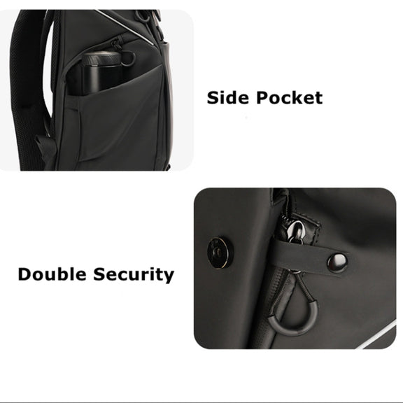 Cwatcun D89 Camera Backpack Water-resistant Leather Film 15.6 Laptop Sleeve Bag, Size:43.5 x 33 x 22.5cm(Black)