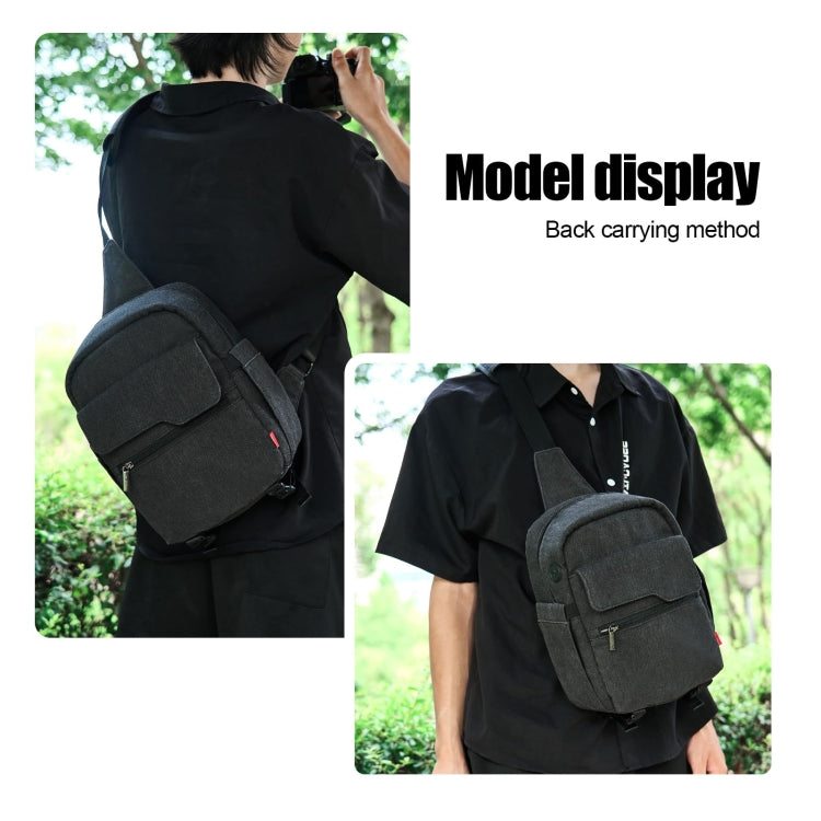 Cwatcun D93 Camera Bag Canvas Shoulder Bag, Size:21 x 14 x 30cm Black