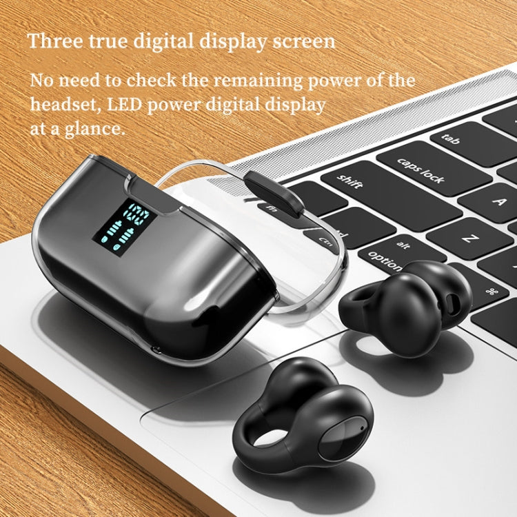 G91 Ear Clip Bone Conduction TWS Noise Reduction Bluetooth Earphone(Black)