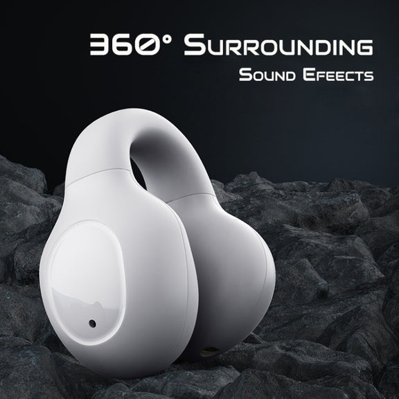 G91 Ear Clip Bone Conduction TWS Noise Reduction Bluetooth Earphone(White)