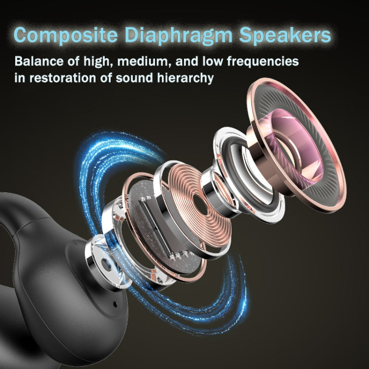 G91 Ear Clip Bone Conduction TWS Noise Reduction Bluetooth Earphone(Pink)