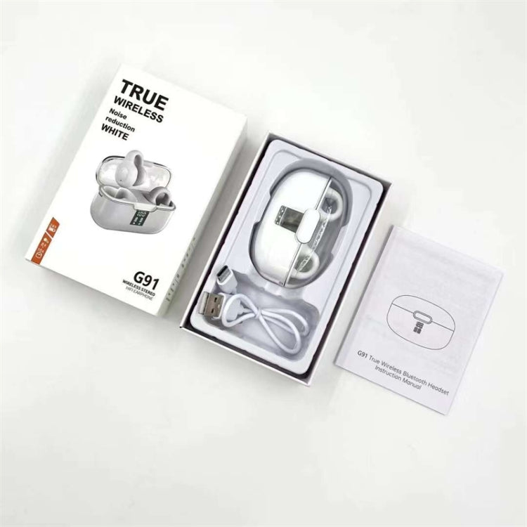 G91 Ear Clip Bone Conduction TWS Noise Reduction Bluetooth Earphone(Pink)