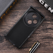For OPPO Find N3 / OnePlus Open PC + Leather Texture Phone Case with Metal Holder(Black)