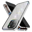 For iPhone 16 Pro Max Anti-peeping Magnetic Double-sided Tempered Glass Phone Case(Silver) - iPhone 16 Pro Max Cases by PMC TechLife | Online Shopping South Africa | PMC TechLife | Buy Now Pay Later Mobicred