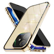 For iPhone 16 Anti-peeping Magnetic Double-sided Tempered Glass Phone Case(Gold) - iPhone 16 Cases by PMC TechLife | Online Shopping South Africa | PMC TechLife | Buy Now Pay Later Mobicred