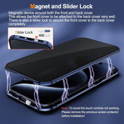 For iPhone 16 Pro Max Anti-peeping Magnetic Double-sided Tempered Glass Phone Case(Silver)