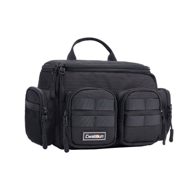 Cwatcun D96 Waist Camera Bag Sling Shoulder Camera Bag, Size:29.5 x 17.5 x 18cm(Black)